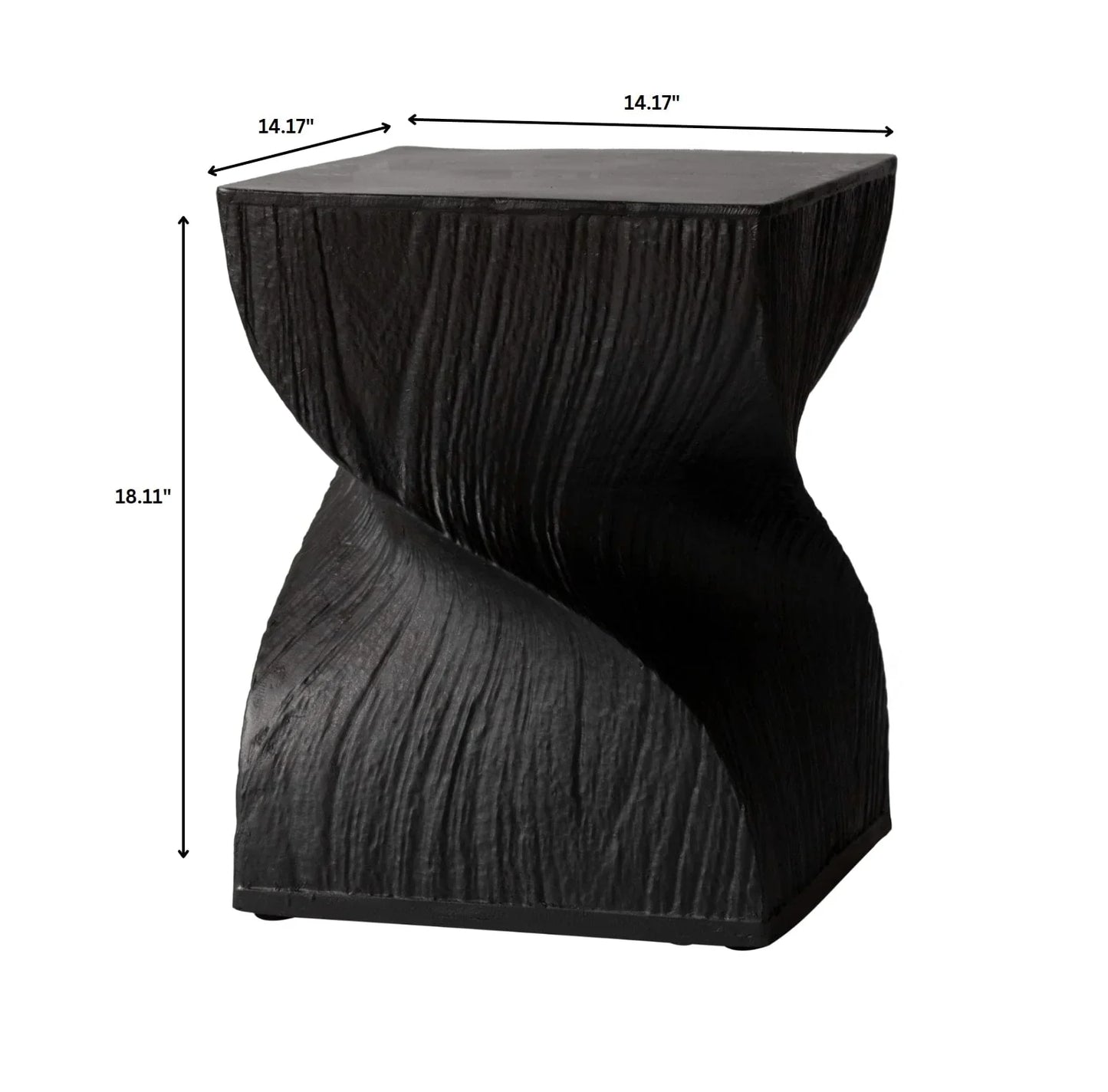 Onyx Square Side Table in Fiberstone Assembled Accent End Table - Elax Furniture