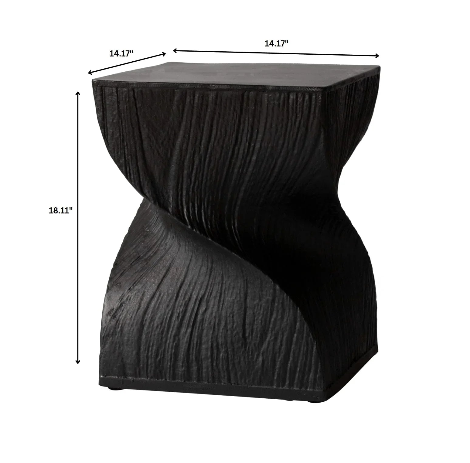 Onyx Square Side Table in Fiberstone Assembled Accent End Table - Elax Furniture