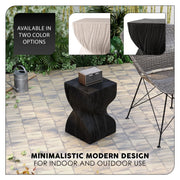 Onyx Square Side Table in Fiberstone Assembled Accent End Table - Elax Furniture