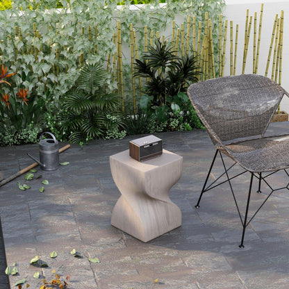 Onyx Square Side Table in Fiberstone Assembled Accent End Table - Elax Furniture