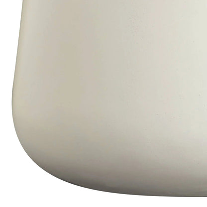 Orunel Modern Round Fiberstone Side Table with Hidden Storage – Indoor Outdoor Accent Table