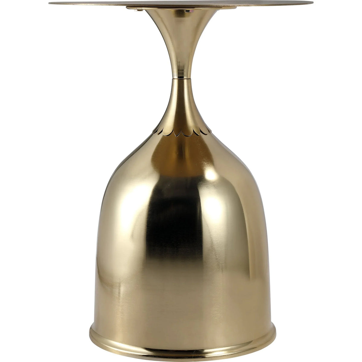 Oslo Side Table Round Stainless Steel Top and Pedestal Base - Elax Furniture