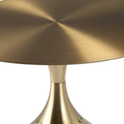 Oslo Side Table Round Stainless Steel Top and Pedestal Base - Elax Furniture