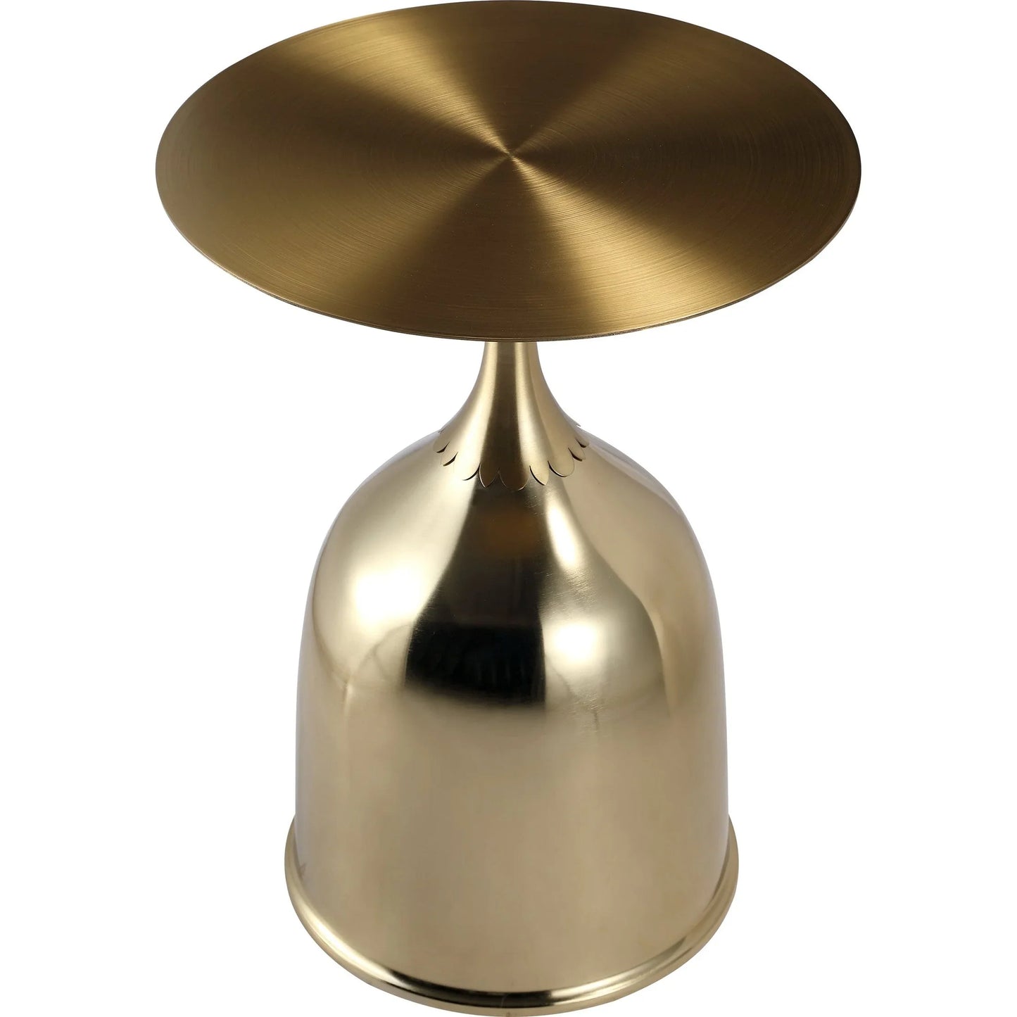 Oslo Side Table Round Stainless Steel Top and Pedestal Base - Elax Furniture