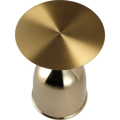 Oslo Side Table Round Stainless Steel Top and Pedestal Base - Elax Furniture