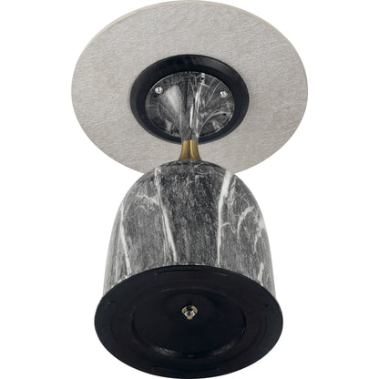 Oslo Side Table Round Sintered Stone with Stainless Steel Base - Elax Furniture