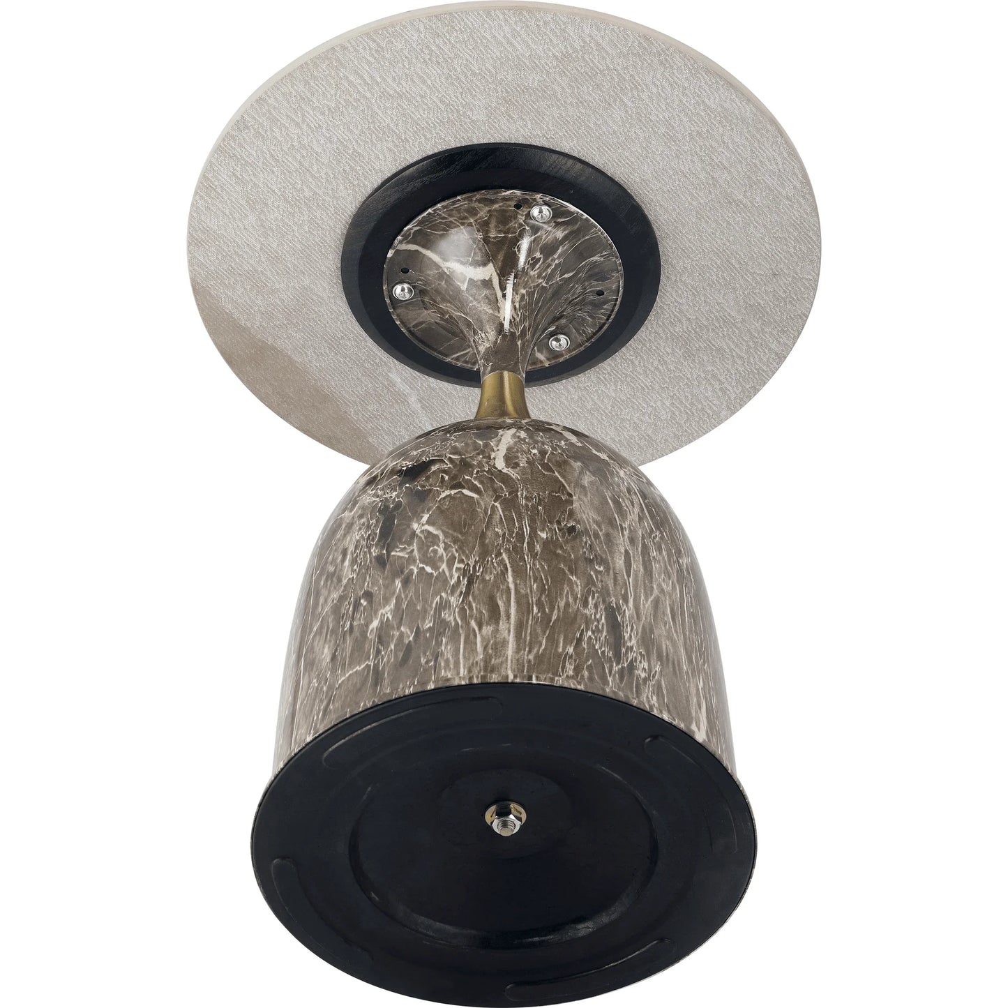 Oslo Side Table Round Sintered Stone with Stainless Steel Base - Elax Furniture