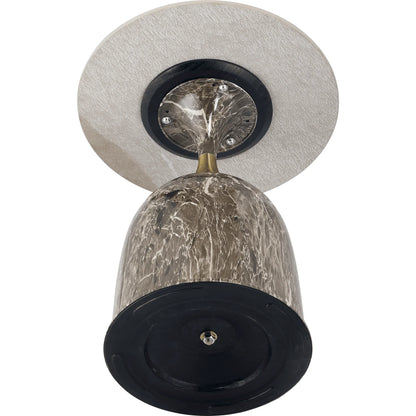 Oslo Side Table Round Sintered Stone with Stainless Steel Base - Elax Furniture