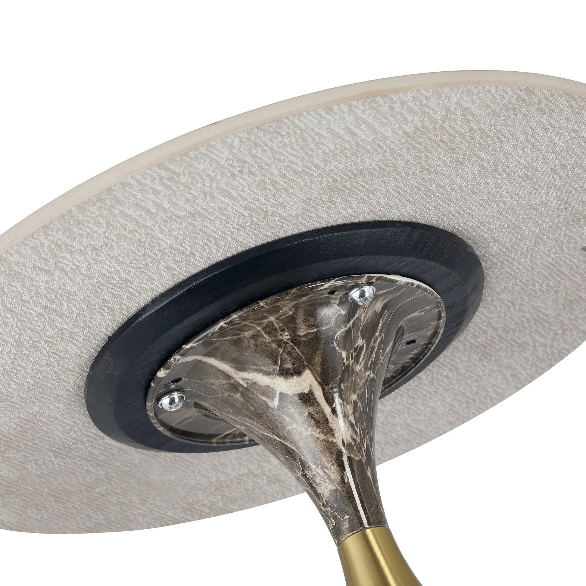 Oslo Side Table Round Sintered Stone with Stainless Steel Base - Elax Furniture