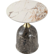 Oslo Side Table Round Sintered Stone with Stainless Steel Base - Elax Furniture