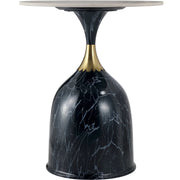 Oslo Side Table Round Sintered Stone with Stainless Steel Base - Elax Furniture