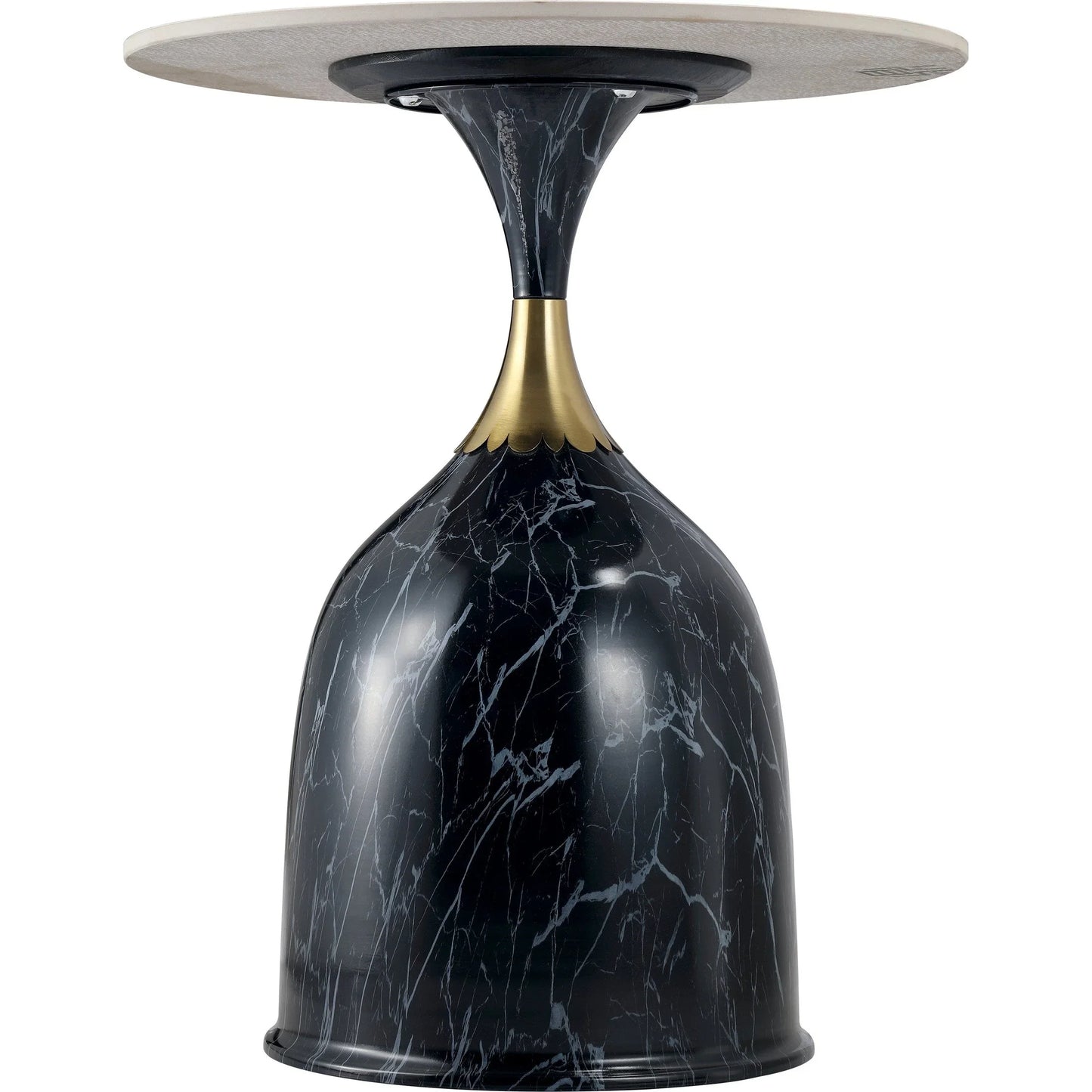 Oslo Side Table Round Sintered Stone with Stainless Steel Base - Elax Furniture