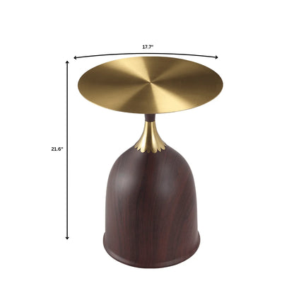 Oslo Side Table Round Stainless Steel Top and Pedestal Base - Elax Furniture