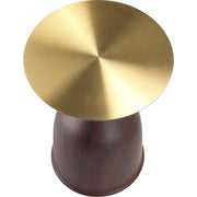Oslo Side Table Round Stainless Steel Top and Pedestal Base - Elax Furniture