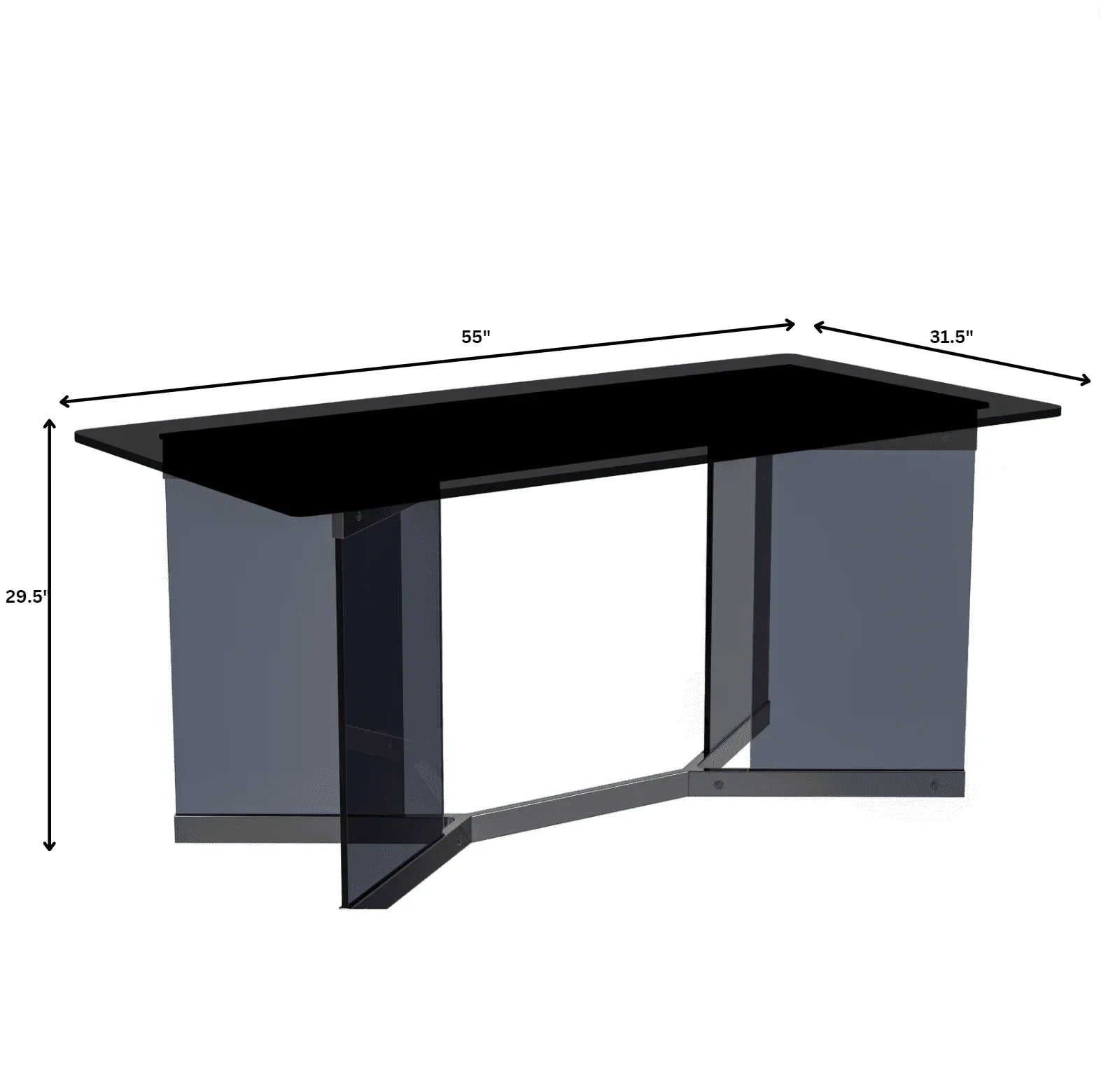 Oryn Modern Rectangular Dining Table with Glass/Sintered Stone Tabletop - Elax Furniture