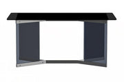 Oryn Modern Rectangular Dining Table with Glass/Sintered Stone Tabletop - Elax Furniture