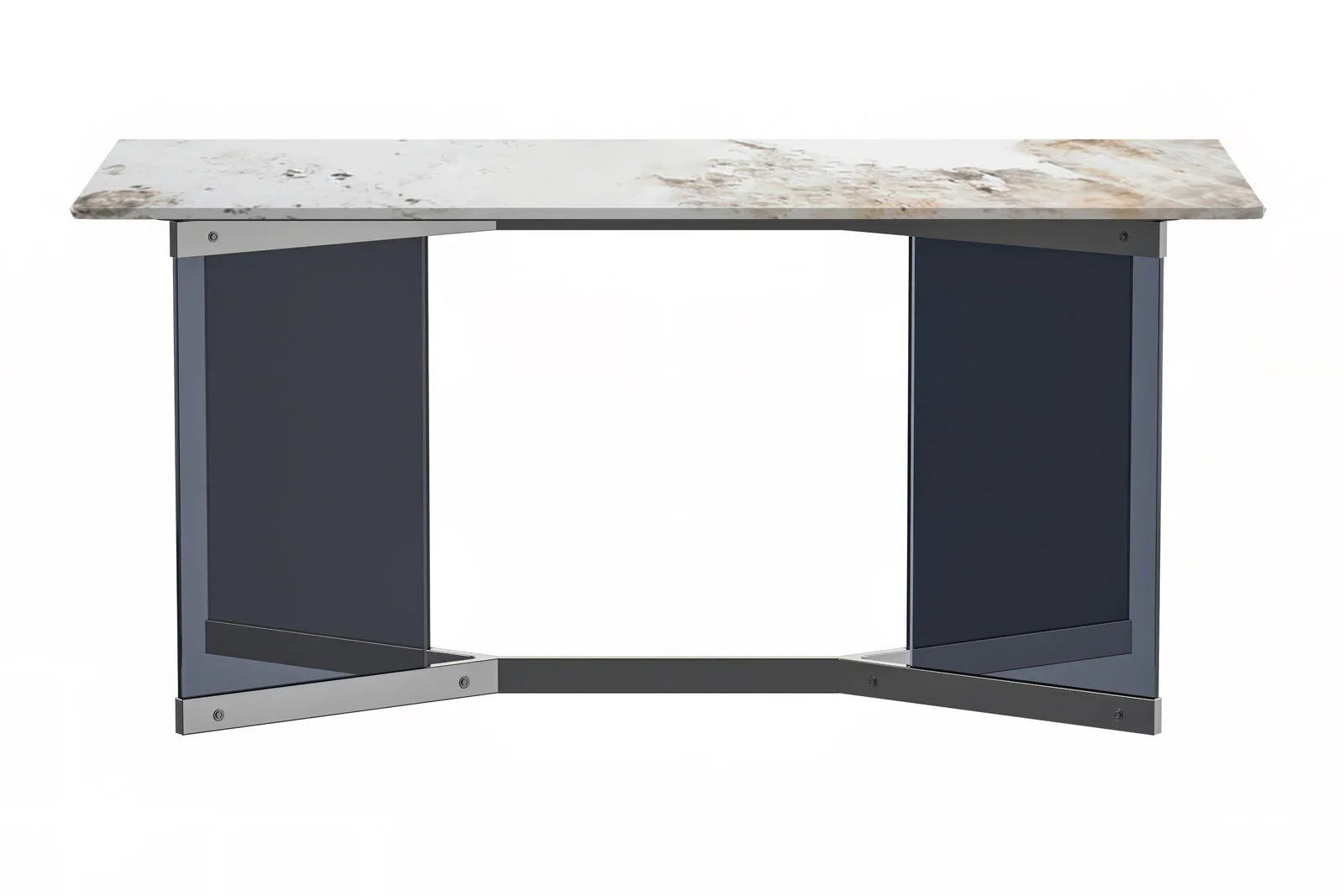 Oryn Modern Rectangular Dining Table with Glass/Sintered Stone Tabletop - Elax Furniture