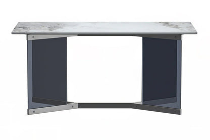 Oryn Modern Rectangular Dining Table with Glass/Sintered Stone Tabletop - Elax Furniture