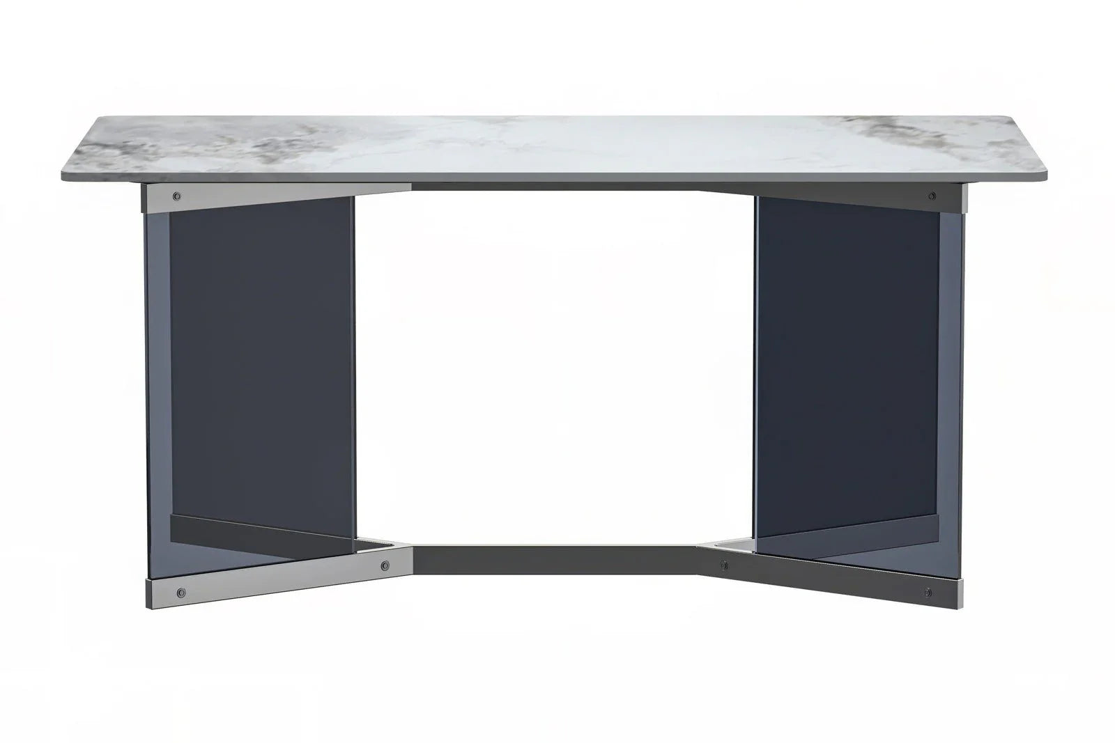 Oryn Modern Rectangular Dining Table with Glass/Sintered Stone Tabletop - Elax Furniture