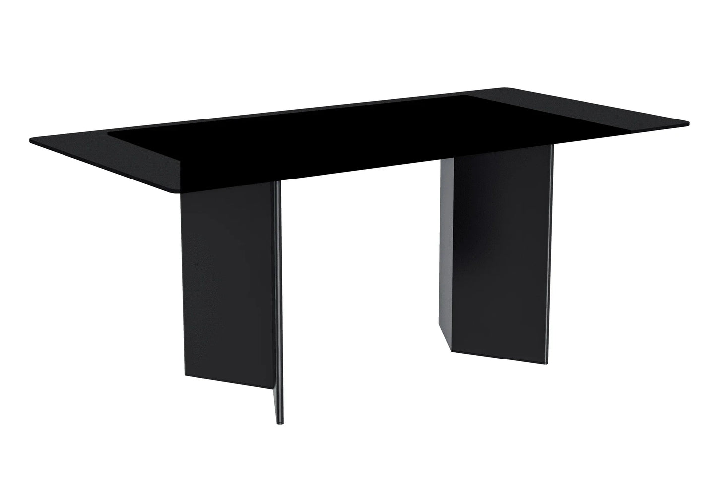Olyra Dining Table with a Rectangular Glass/Sintered Stone Tabletop and Stainless Steel Base - Elax Furniture