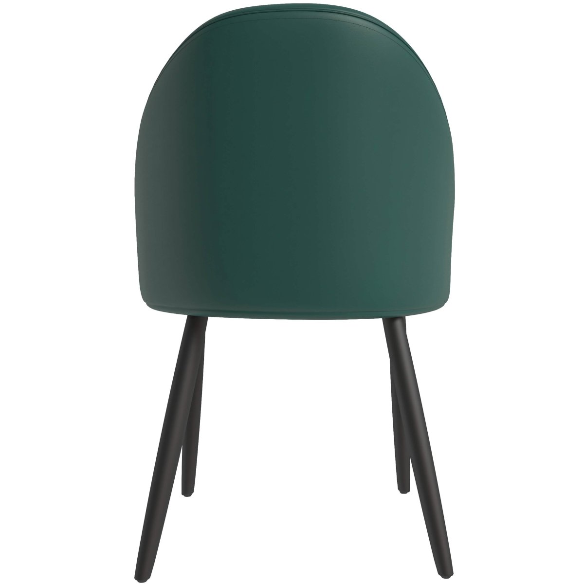 Paradiso Dining Chairs Leather Seat and Curved Back with Oak Wood Legs Green Light Grey Dining Chair Leisuremod