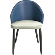 Paradiso Dining Chairs Leather Seat and Curved Back with Oak Wood Legs - Elax Furniture
