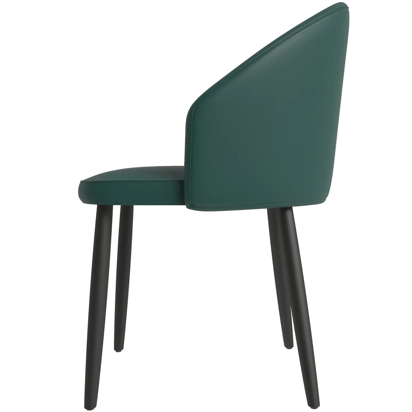Paradiso Dining Chairs Leather Seat and Curved Back with Oak Wood Legs - Elax Furniture