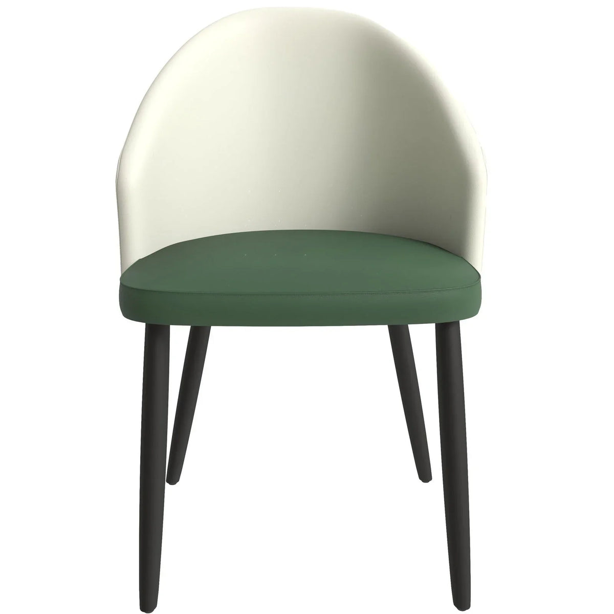 Paradiso Dining Chairs Leather Seat and Curved Back with Oak Wood Legs - Elax Furniture