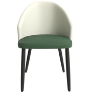 Paradiso Dining Chairs Leather Seat and Curved Back with Oak Wood Legs - Elax Furniture