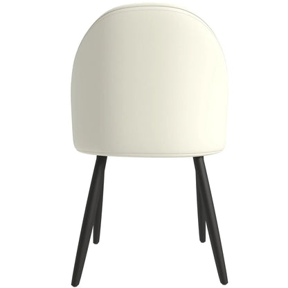 Paradiso Dining Chairs Leather Seat and Curved Back with Oak Wood Legs - Elax Furniture