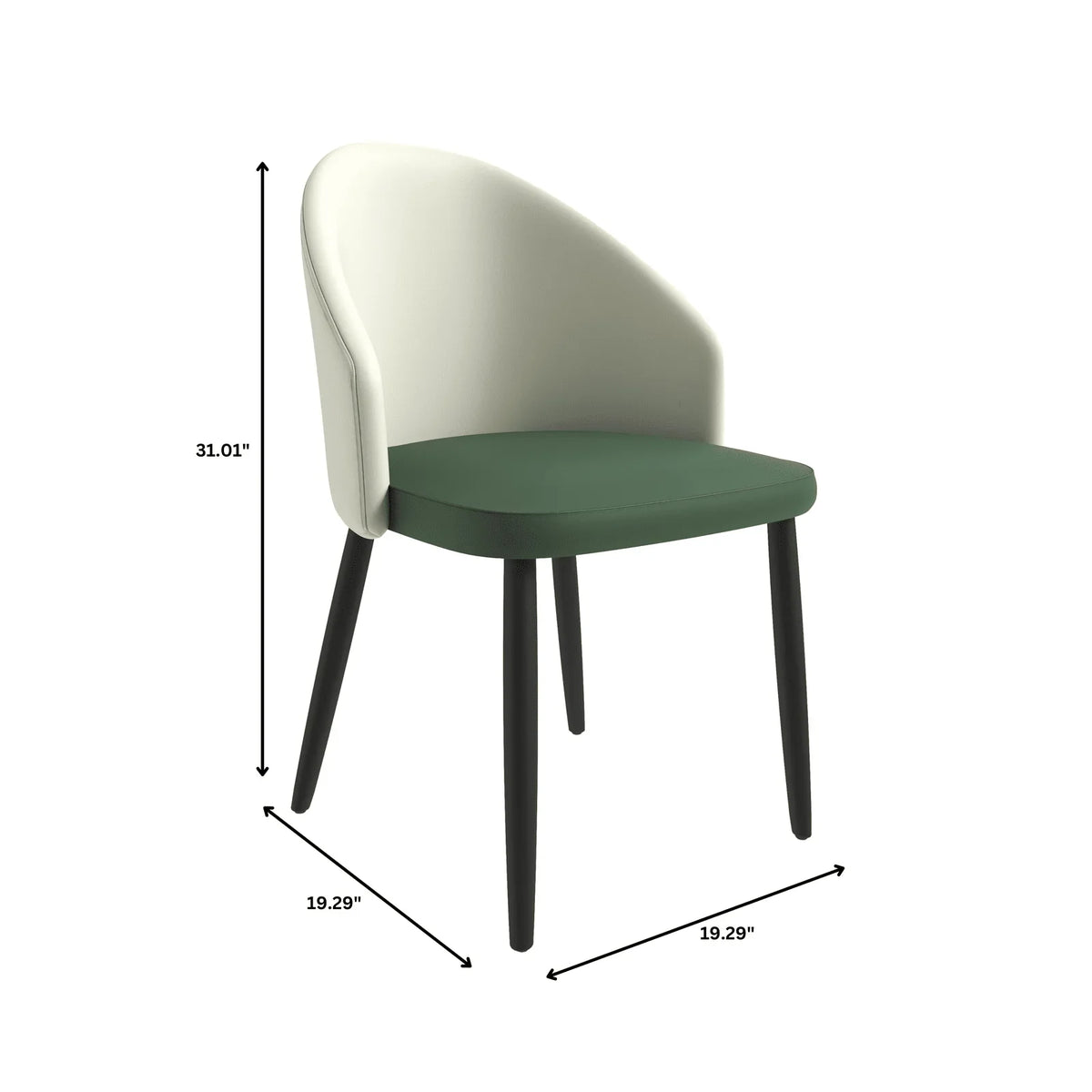 Paradiso Dining Chairs Leather Seat and Curved Back with Oak Wood Legs - Elax Furniture