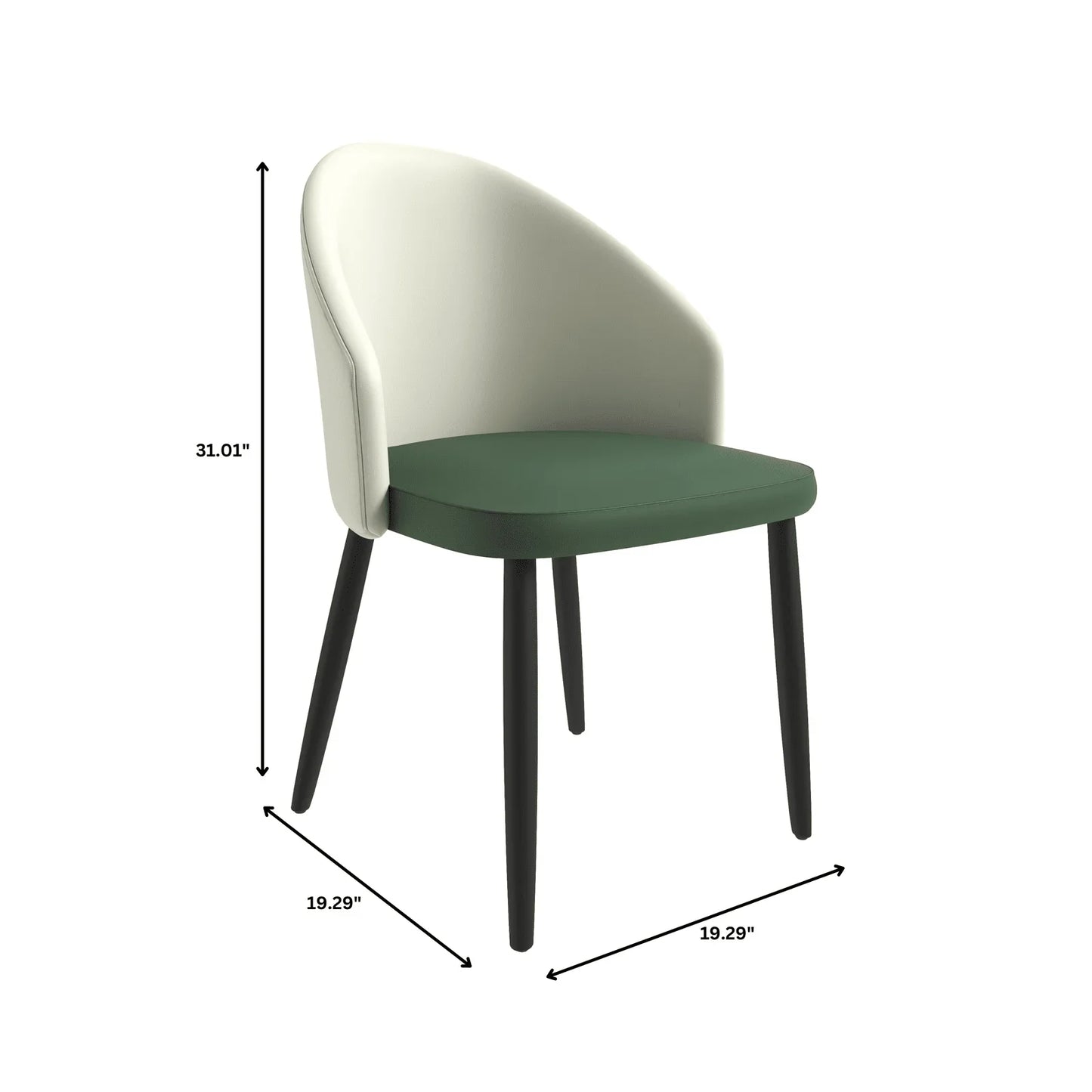 Paradiso Dining Chairs Leather Seat and Curved Back with Oak Wood Legs - Elax Furniture