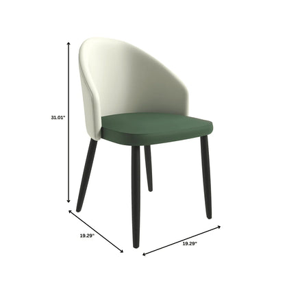 Paradiso Dining Chairs Leather Seat and Curved Back with Oak Wood Legs - Elax Furniture