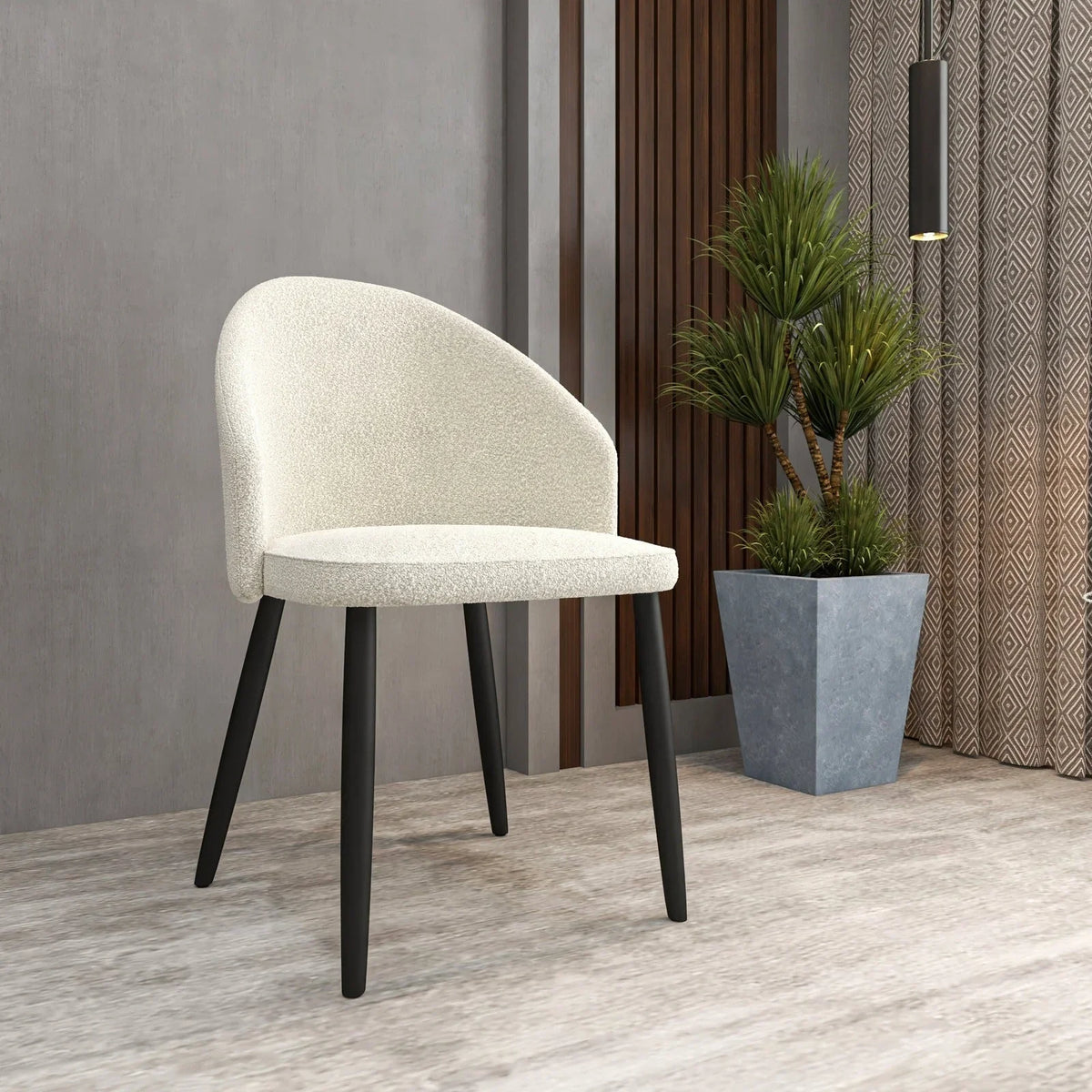 Paradiso Dining Chairs Leather Seat and Curved Back with Oak Wood Legs - Elax Furniture