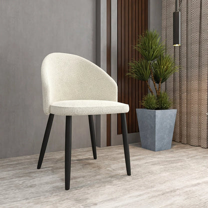 Paradiso Dining Chairs Leather Seat and Curved Back with Oak Wood Legs - Elax Furniture