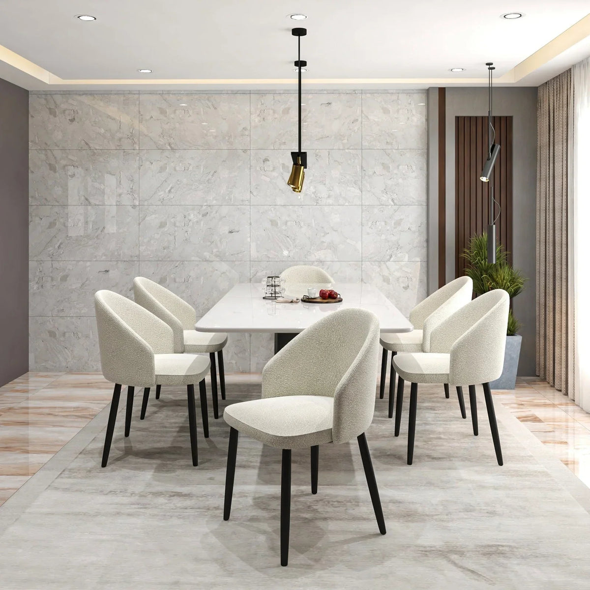 Paradiso Dining Chairs Leather Seat and Curved Back with Oak Wood Legs - Elax Furniture