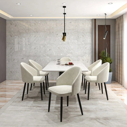 Paradiso Dining Chairs Leather Seat and Curved Back with Oak Wood Legs - Elax Furniture