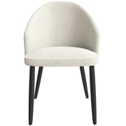Paradiso Dining Chairs Leather Seat and Curved Back with Oak Wood Legs - Elax Furniture