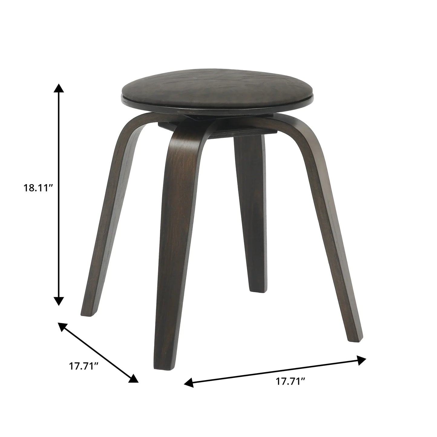 Pelya Mordern Wooden Dining Stool With Walnut Color Frame - Elax Furniture