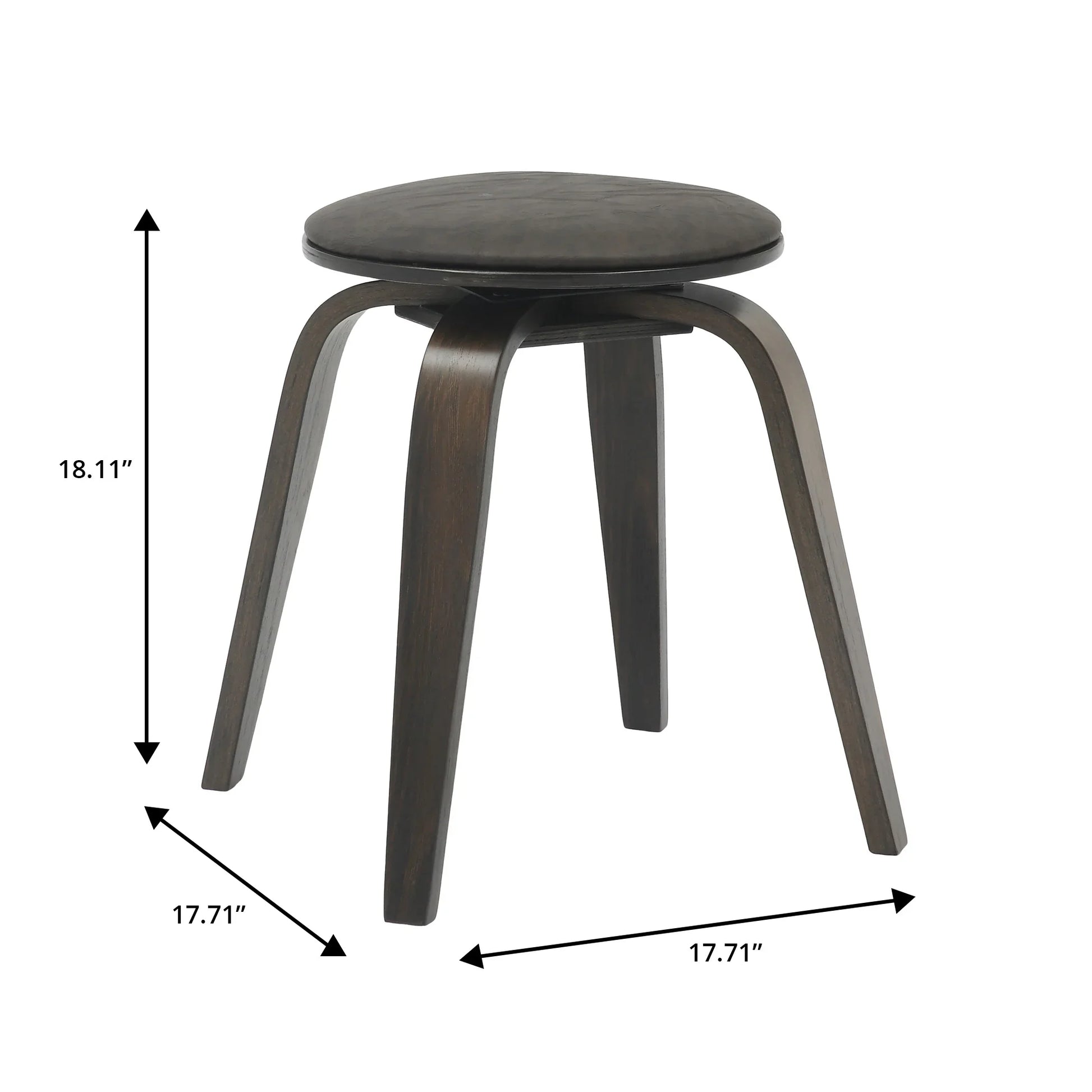 Pelya Mordern Wooden Dining Stool With Walnut Color Frame - Elax Furniture