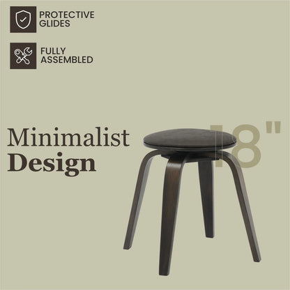 Pelya Mordern Wooden Dining Stool With Walnut Color Frame - Elax Furniture