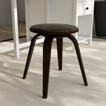 Pelya Mordern Wooden Dining Stool With Walnut Color Frame - Elax Furniture