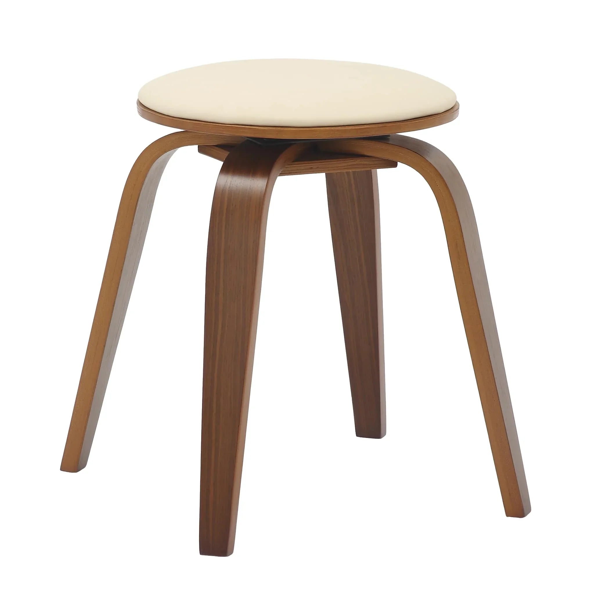 Pelya Mordern Wooden Dining Stool With Walnut Color Frame - Elax Furniture