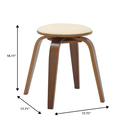 Pelya Mordern Wooden Dining Stool With Walnut Color Frame - Elax Furniture