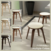Pelya Mordern Wooden Dining Stool With Walnut Color Frame - Elax Furniture