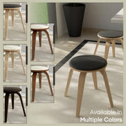 Pelya Mordern Wooden Dining Stool With Walnut Color Frame - Elax Furniture