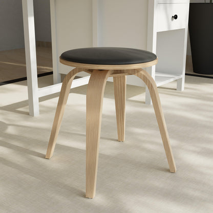 Pelya Mordern Wooden Dining Stool With Walnut Color Frame - Elax Furniture