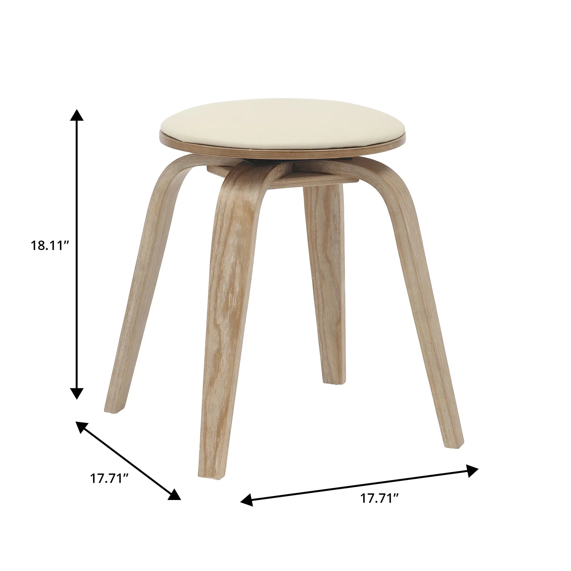 Pelya Mordern Wooden Dining Stool With Walnut Color Frame - Elax Furniture