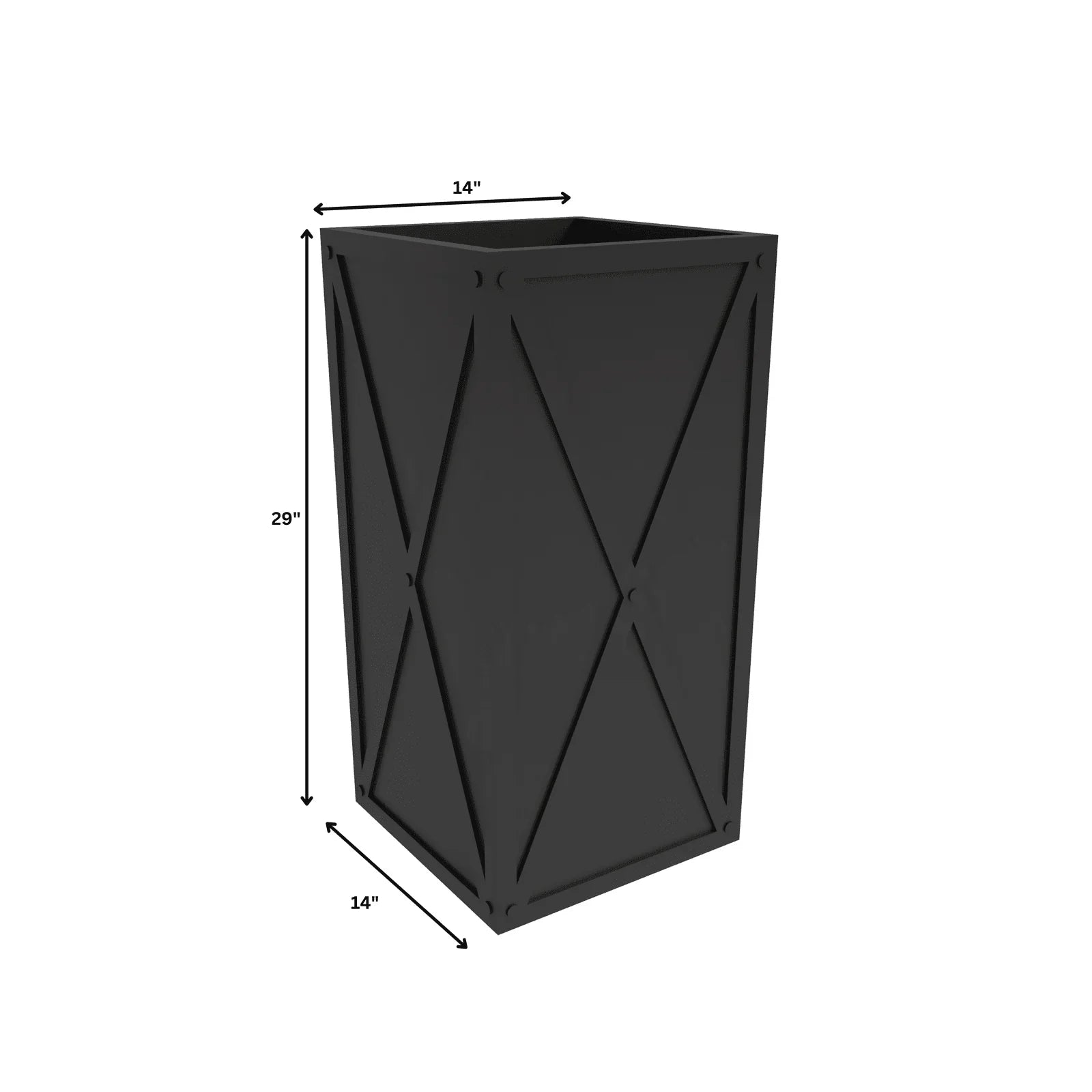 Papyrus Indoor Outdoor Fiberstone and Clay Rectangular Planter with Drainage Holes - Elax Furniture