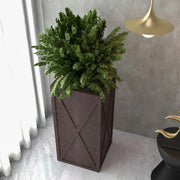 Papyrus Indoor Outdoor Fiberstone and Clay Rectangular Planter with Drainage Holes - Elax Furniture
